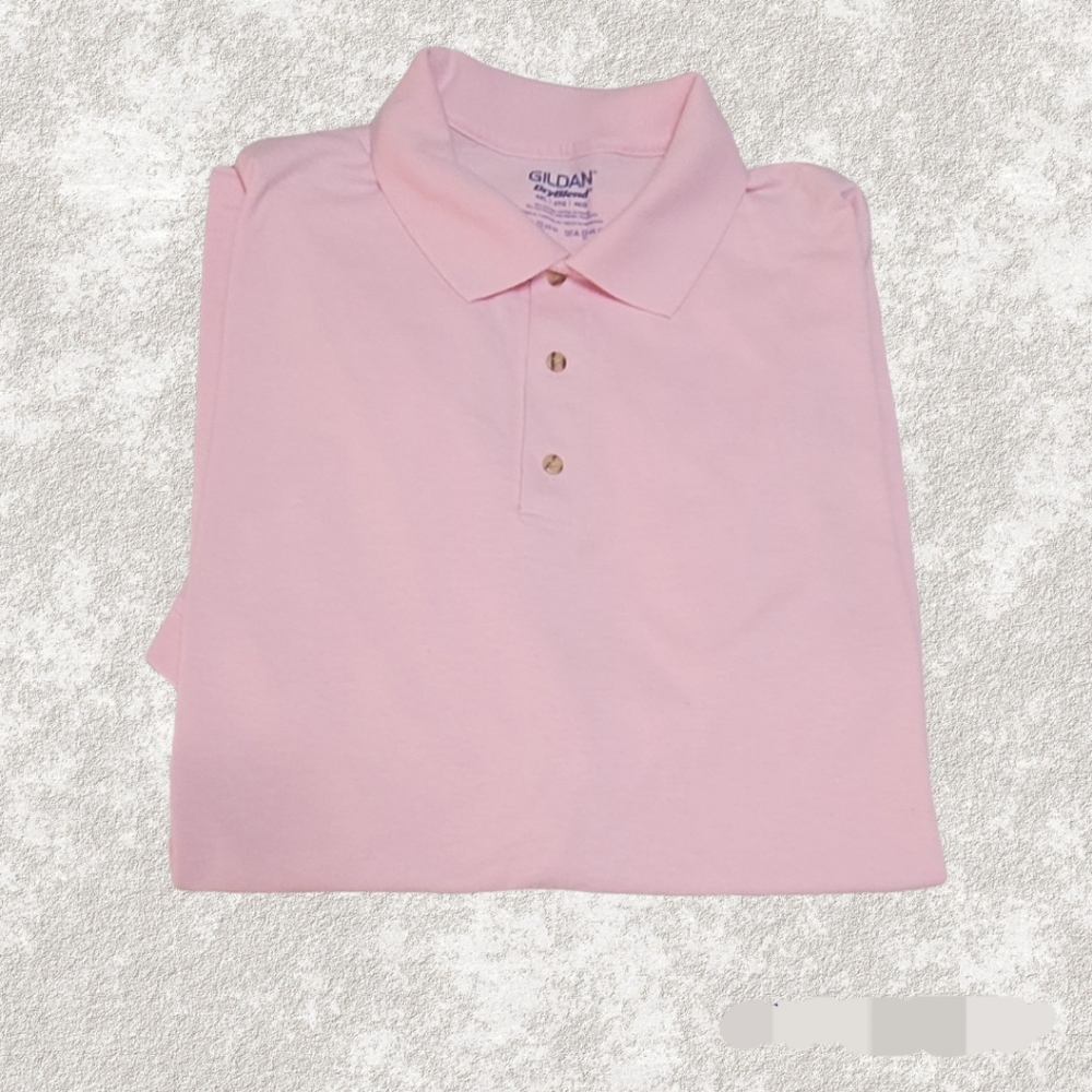 Men's Short Sleeve Polo Shirt in Pink - Picture 3 of 8